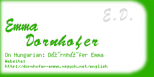 emma dornhofer business card